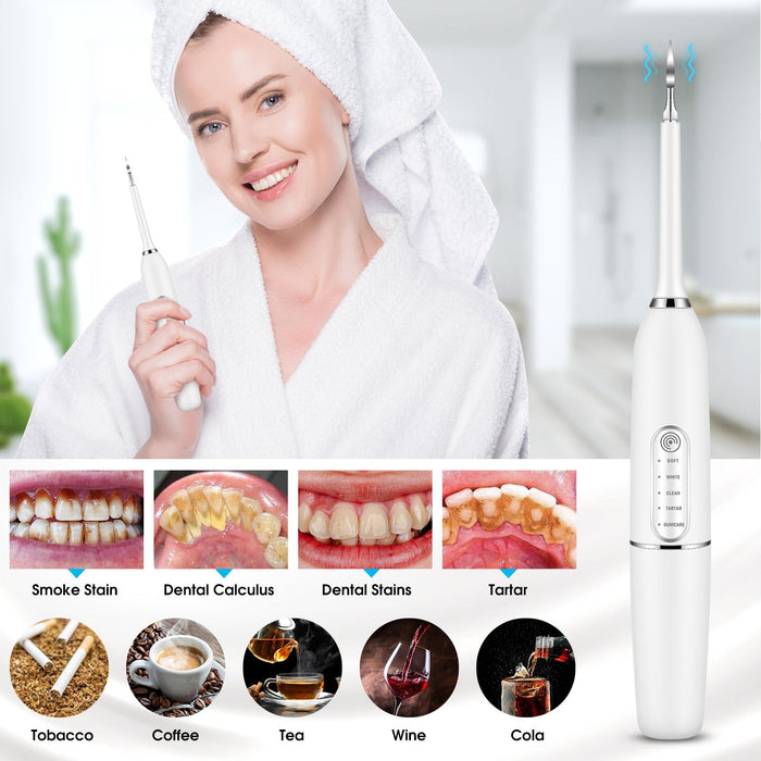Electric Tooth Cleaner - Remove Tartar Scaler Teeth Cleaner Tool - Gear Elevation