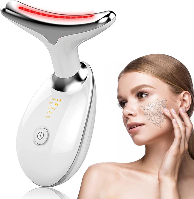 EMS Neck Face Beauty Device LED - Therapy Lifting and Tighten Massager Microcurrent Wrinkle Remover Skin Care Tools - Gear Elevation