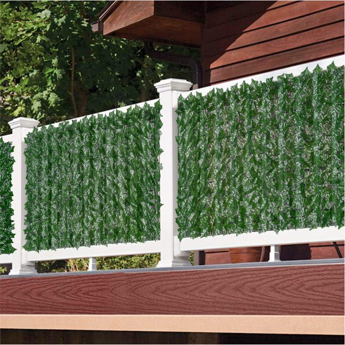 Expandable Faux Ivy Privacy Fence - Fencing Panel for Backdrop, Garden, Patio and Home Decor - Gear Elevation