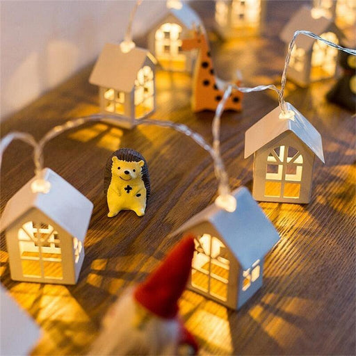 Fairy Wood House Lights - Christmas Village Houses String Lights - Gear Elevation