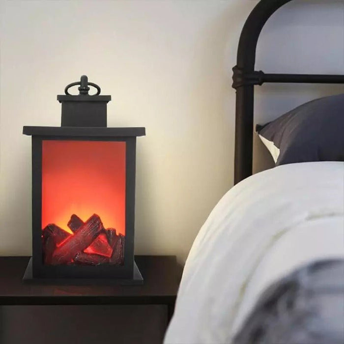 Fireplace Lantern Lamp - LED Hanging Lantern Simulation Decorative Fireplace Lanterns - Gear Elevation