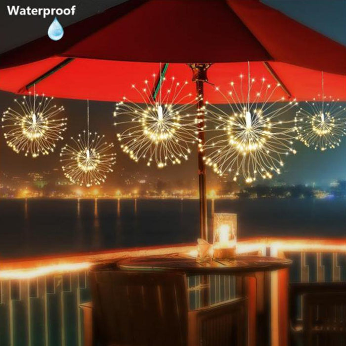 Fireworks Holiday Light - String Light Outdoor Christmas Garland For Garden, Bistro, Party Decor - Gear Elevation