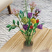 Flower Building Blocks Bouquet - Building Block Bricks Toy DIY Potted Illustration - Gear Elevation