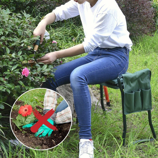 Folding Ergonomic Kneeler Bench - Practical Garden Tools for Kneeling and Sitting Sturdy and Lightweight - Gear Elevation