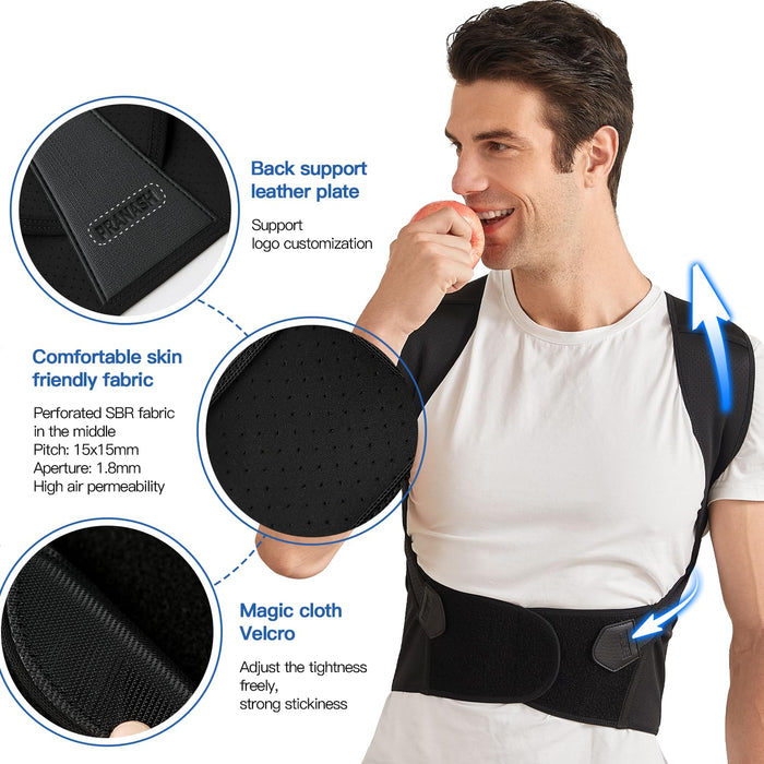 Fully Adjustable Posture Corrector - Improve Spine Clavicle Brace Posture Vest Back Posture Corrector Belt - Gear Elevation