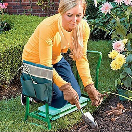 Garden Knee Bench - Heavy Duty Gardening Tool for Kneeling and Sitting to Prevent Knee & Back Pain - Gear Elevation