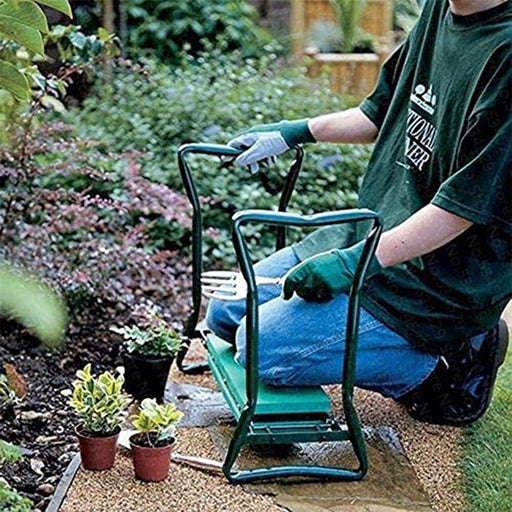 Garden Knee Bench - Heavy Duty Gardening Tool for Kneeling and Sitting to Prevent Knee & Back Pain - Gear Elevation