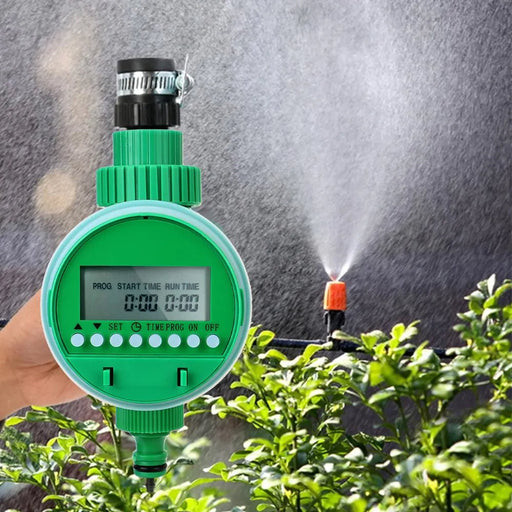 Garden Water Timer - Electric Irrigation Timer LCD Display Electronic Valve Controller - Gear Elevation