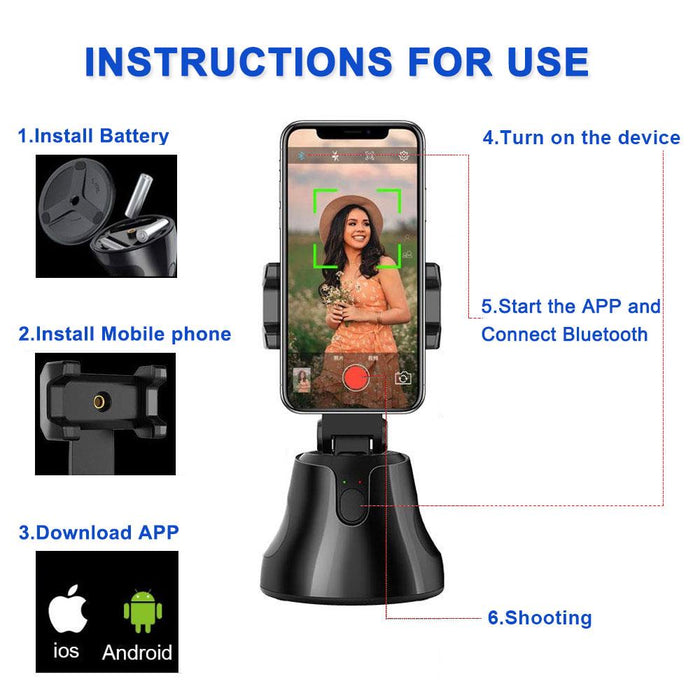 GearSelfiePro™ - Object Tracking Selfie Stick Holder - Gear Elevation