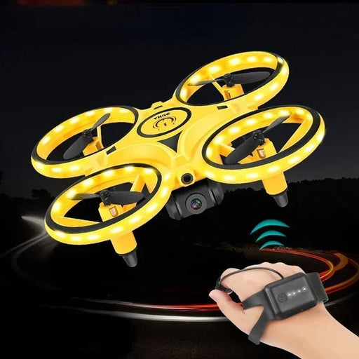 Gesture Sensing Drone - Small RC Quadcopter Drone Aircraft With Smart Watch Controlled - Gear Elevation
