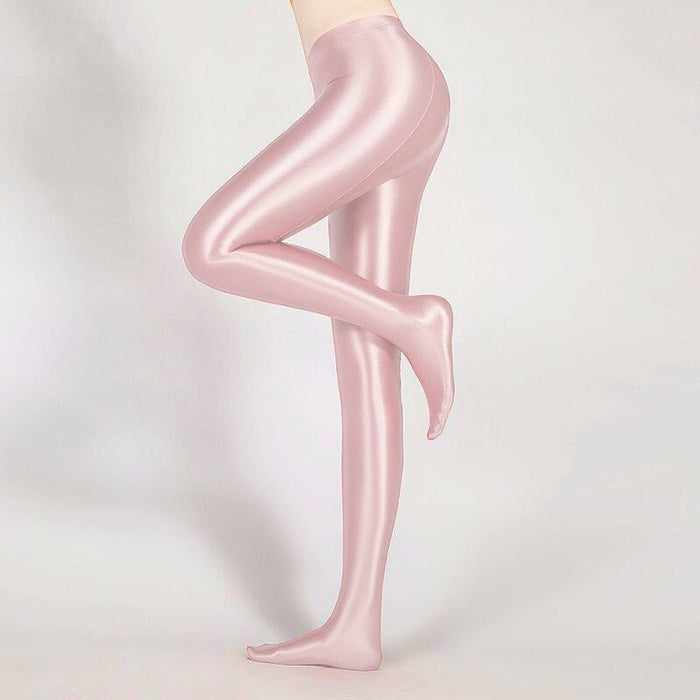 Glossy Opaque Shiny High Waist Sexy Stockings - Gear Elevation