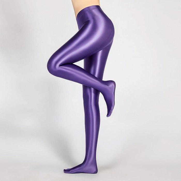 Glossy Opaque Shiny High Waist Sexy Stockings - Gear Elevation