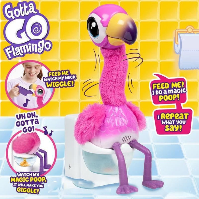 Gotta Go Flamingo Magic Feed Toy - He Repeats What You say Also! You Won't be able to Stop Laughing & Singing Along - Gear Elevation