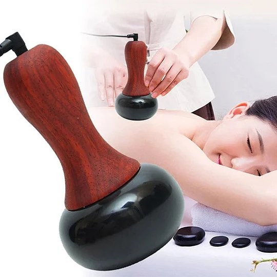 Gua Sha Hot Stone Massager - Scraping Massager for Home SPA Relaxation Treatment Pain Relief - Gear Elevation