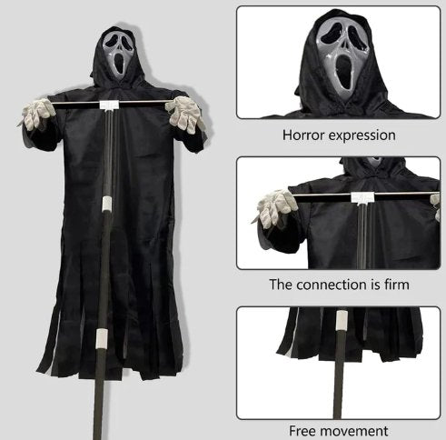 Halloween Ghost Face Scarecrow - Scarecrow Screaming Ghost - Gear Elevation