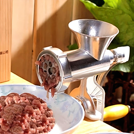 Hand Crank Meat Grinder - Multifunction Handheld Meat Mincer, Sausage, & Noodles Grinder - Gear Elevation