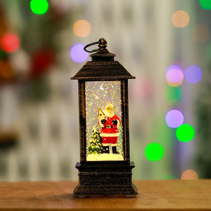 Holiday Lantern - Christmas Snow Globe Vintage Lantern Suitable for Party, Wedding, Indoor, Outdoor and Patio - Gear Elevation