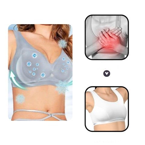 Ice Silk Ion Lymphvity Detoxification and Shaping & Powerful Lifting Bra - Breathable, Seamless, Comfort Bra, Non-Marking Bras - Gear Elevation