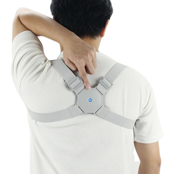 Intelligent Vibrating Posture Trainer - Electronic Posture Reminder with Sensor Vibration, Adjustable Upper Back Brace Straightener for Hunching - Gear Elevation