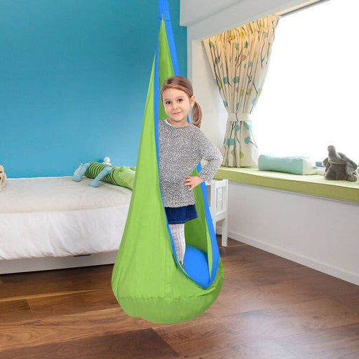 Kids Pod Hanging Chair - Child Pod Swing Chair Tent Nook Indoor Outdoor Hanging Seat Hammock Kids - Gear Elevation