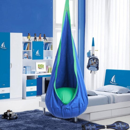 Kids Pod Hanging Chair - Child Pod Swing Chair Tent Nook Indoor Outdoor Hanging Seat Hammock Kids - Gear Elevation