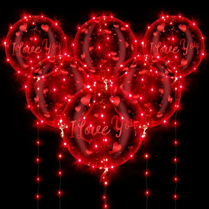 LED Light Up BoBo Balloons - LED Bubble Balloon Decoration Set for Valentine's Day and Weddings - Gear Elevation