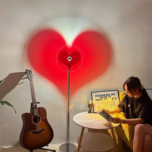 LED Love Heart Shape Projector Light - Romantic LED Rainbow Atmosphere Light Night Light for Bedroom, Living Room and Party Bar Store - Gear Elevation