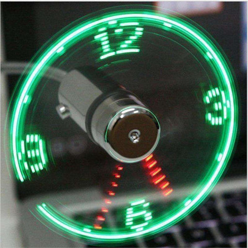 LED USB Clock Fan - Gear Elevation