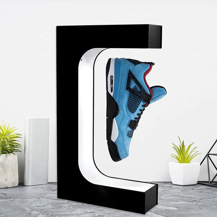 Levitating Shoe Display Stand - Magnetic Levitation Shoe Stand with LED Light - Gear Elevation