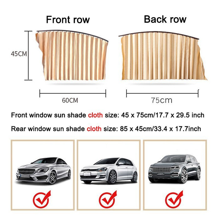 Magnetic Car Window Sliding Curtain - Car Sunshade Magnetic Side Window Curtain - Gear Elevation