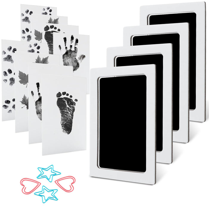 Mess-Free Baby Imprint Kit - Safe Non-toxic Baby Footprints Handprint Makers No Touch Skin Inkless Ink Pads - Gear Elevation