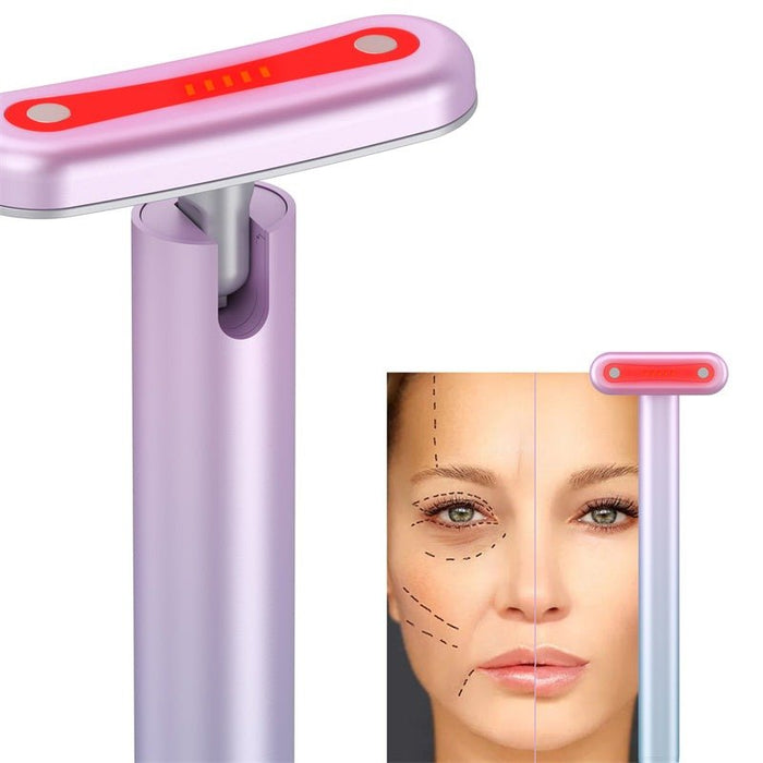 Micro-Current Eye Massager - 4 in 1 Facial Wand, Red Light Therapy for Face and Neck, Facial Massager, Reduce Wrinkles, Anti-Aging Facial Tools - Gear Elevation