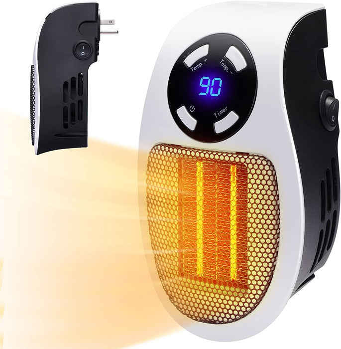 Mini Portable Electric Heater - Programmable & Adjustable Thermostat for Bedroom, Home Office, Personal Use - Gear Elevation