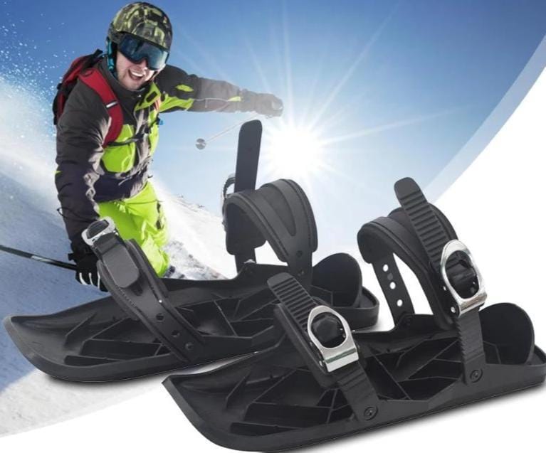 Mini Skis Shoe Attachment - Adjustable Skis boards Attach to Skis Boots For Downhill Slopes Winter Sports - Gear Elevation