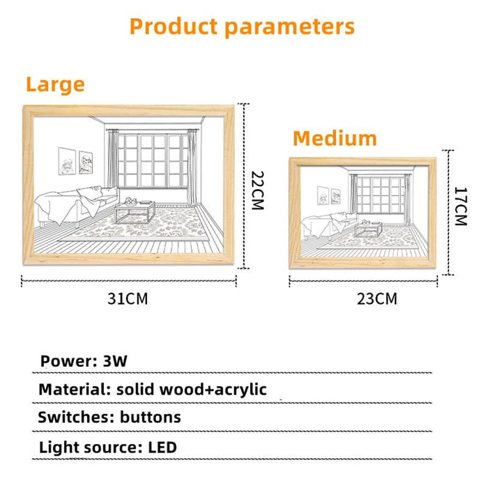 Modern Led Light Painting - INS Deco USB Plug - Gear Elevation