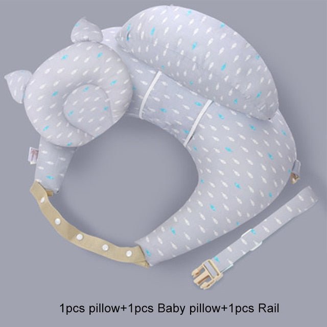 Multifunction Nursing Pillow - Breastfeeding Pillows for Mom and Baby with Adjustable Waist Strap and Removable Cotton Cover - Gear Elevation