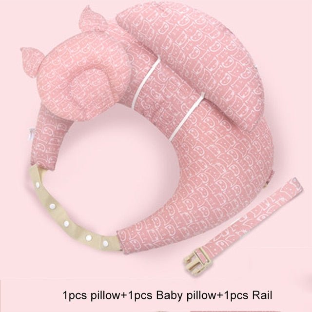 Multifunction Nursing Pillow - Breastfeeding Pillows for Mom and Baby with Adjustable Waist Strap and Removable Cotton Cover - Gear Elevation