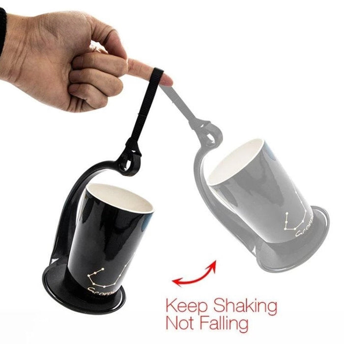 No Spill Cup Holder With Lanyard, Portable Anti-shaking Cup Mug Holder - Gear Elevation