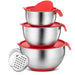 Non-Slip Mixing Bowls with Airtight Lid & Grater - Gear Elevation