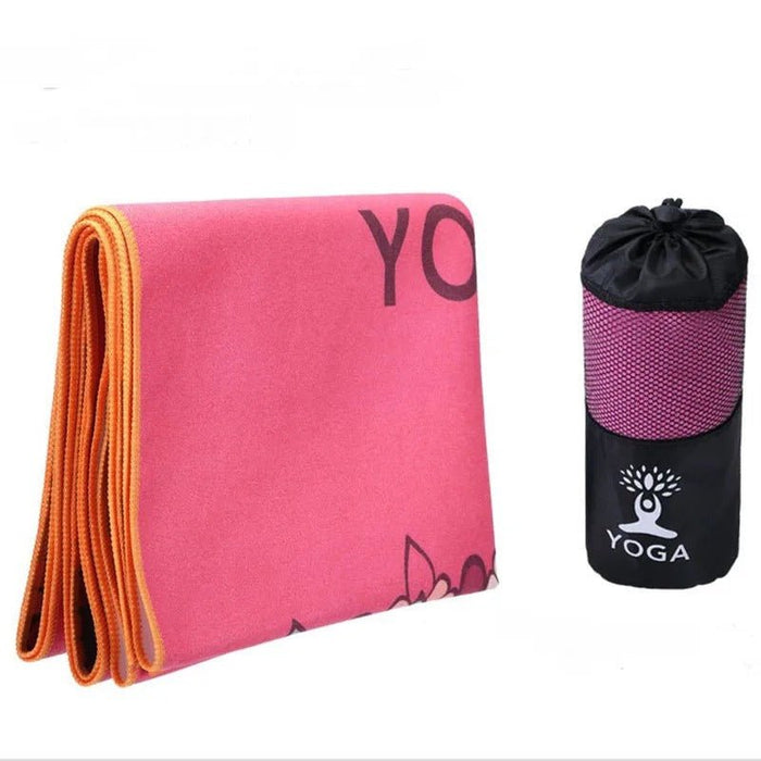 Non-Slip Portable Yoga Pilates Pad - Yoga Mat Towel Cover Ideal for Hot Yoga, Pilates - Gear Elevation