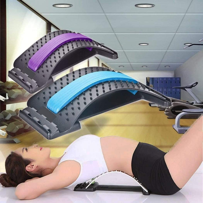 Orthopedic Lower Back Stretcher - Multi-Level Back Cracker, Upper & Lower Back Pain Relief Device for Herniated Disc, Sciatica, Scoliosis - Gear Elevation