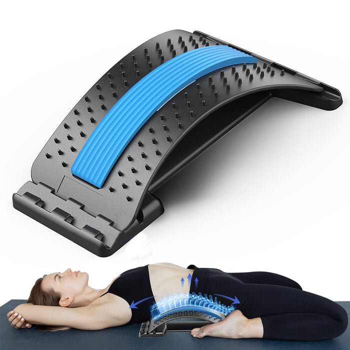 Orthopedic Lower Back Stretcher - Multi-Level Back Cracker, Upper & Lower Back Pain Relief Device for Herniated Disc, Sciatica, Scoliosis - Gear Elevation