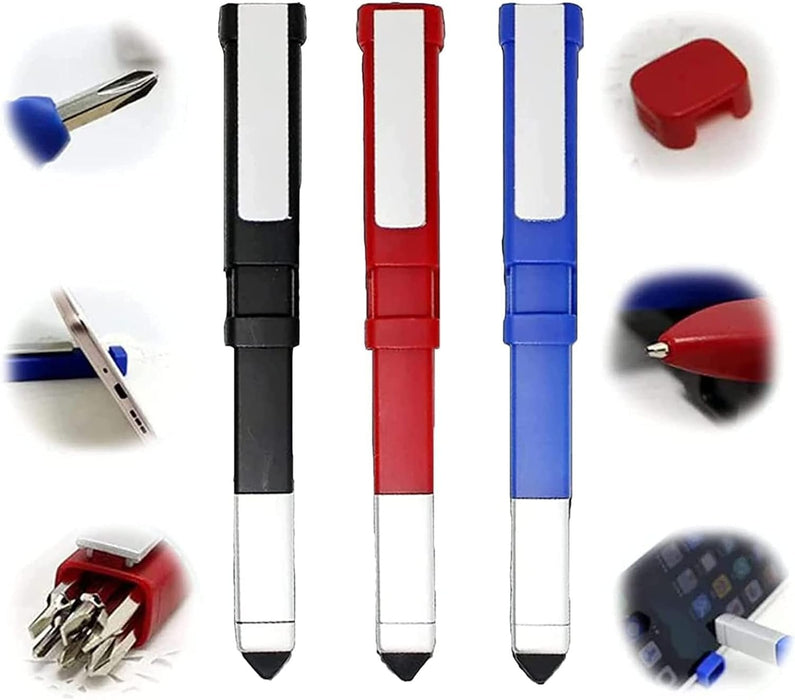 Pen-shaped Phone Holder - Multifunctional Ballpoint Pen with Screwdriver Sets - Gear Elevation