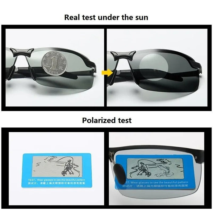 Penetrating Glasses - Photochromic Sunglasses Men Polarized Driving Chameleon Glasses Male Change Color - Gear Elevation