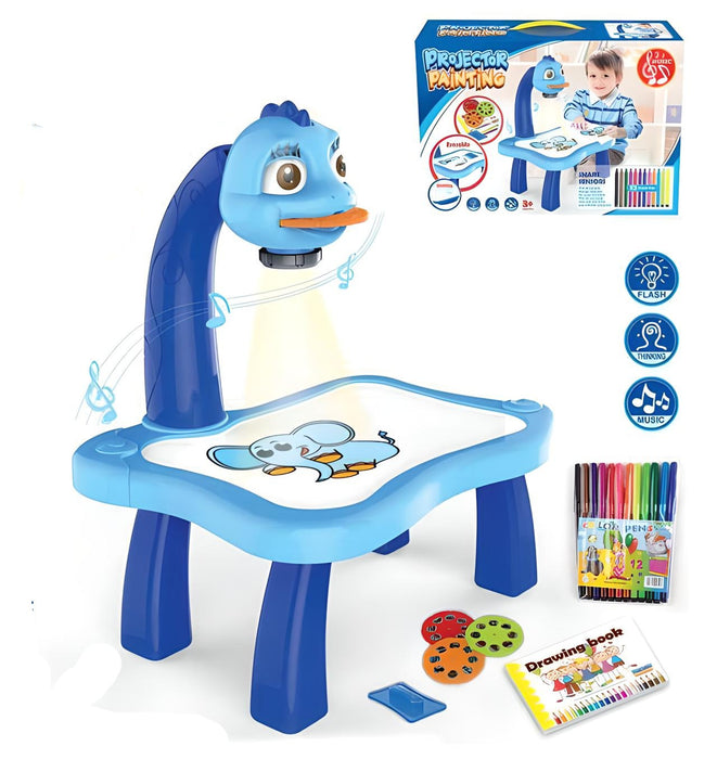 Projector Drawing Table - Kids Educational Learning Paint Tool Toy for Girls & Boys - Gear Elevation