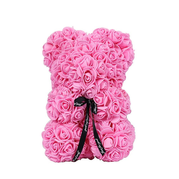 Roses Teddy Bear - Flower Bear Gift for Valentines Day, Mothers Day, Wedding and Anniversary & Bridal Showers - Gear Elevation