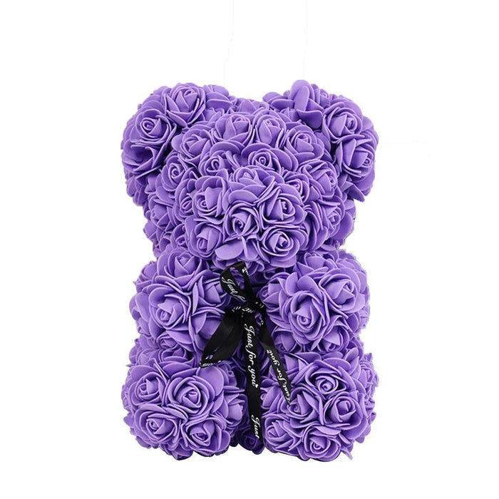 Roses Teddy Bear - Flower Bear Gift for Valentines Day, Mothers Day, Wedding and Anniversary & Bridal Showers - Gear Elevation