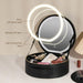 Round Smart LED Makeup Bag With Mirror Lights - Women Beauty Bag Large Capacity PU Leather Travel Organizers Cosmetic Case - Gear Elevation