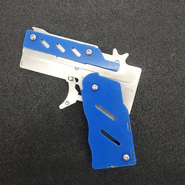 Rubber Band Toy Gun with Keychain - Outdoor Shooting Game for Kids & Adults - Gear Elevation
