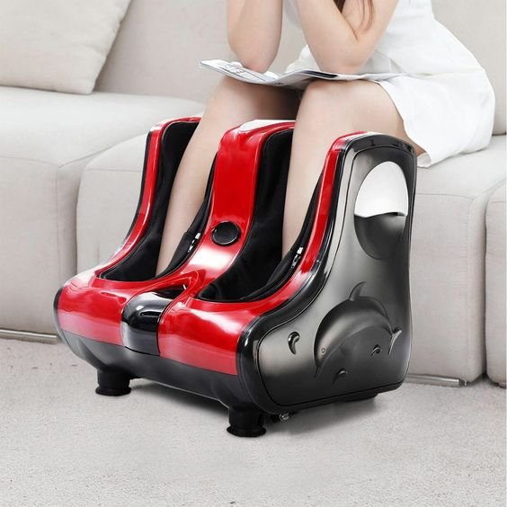 Shiatsu Foot And Calf Massager - Heating Vibration Air Pressure Massage Machine - Gear Elevation